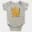 Jamin, Kadal Laye Illayam Short Sleeve Baby Onesie in Ash Color